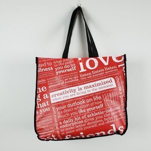 Lululemon Black and Red Shopping Bag